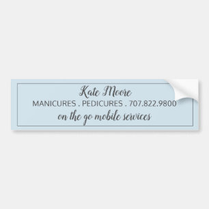 Adesivo Para Carro Manicurista Pedicurista Azul Claro Promocional