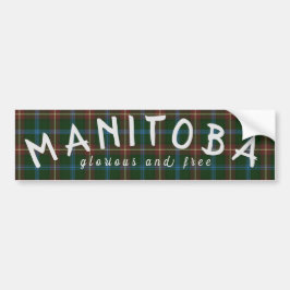 Adesivo Para Carro Manitoba Tartan Bumper Sticker