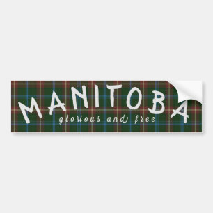 Adesivo Para Carro Manitoba Tartan Bumper Sticker