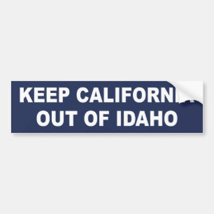 Adesivo Para Carro Mantenha a Califórnia longe de Idaho