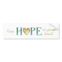 Mantenha a esperança no seu coração em Teal e Dour