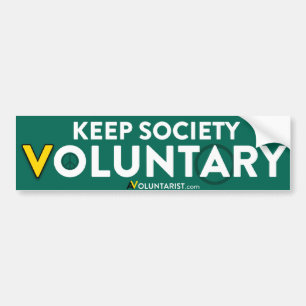 Adesivo Para Carro Mantenha a sociedade voluntária
