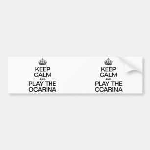 ADESIVO PARA CARRO MANTENHA CALMA E TOQUE A OCARINA