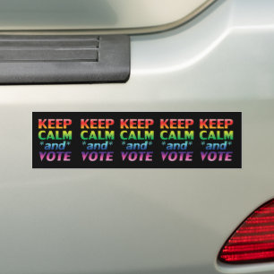 Adesivo Para Carro "Mantenha calma e vote" Orgulho arco-íris lgbtq p