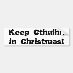 Adesivo Para Carro Mantenha Cthulhu no Natal