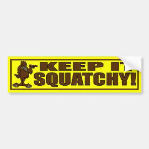 Adesivo Para Carro MANTENHA-O SQUATCHY - hipster Bigfoot