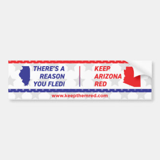 Adesivo Para Carro Mantenha-os vermelhos - Bumper Sticker IL to AZ