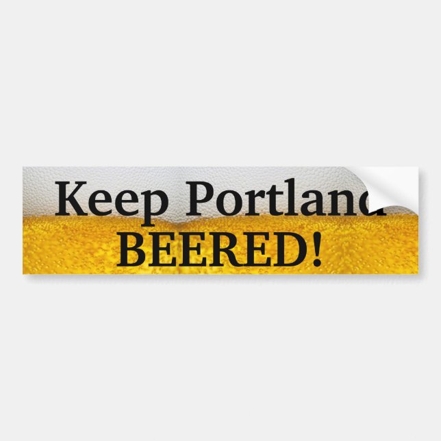Adesivo Para Carro Mantenha Portland BEERED (ii)! (Frente)