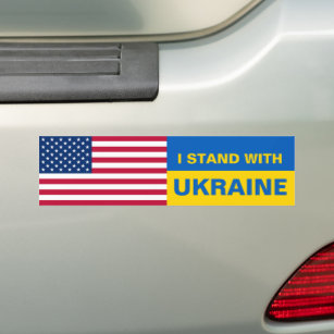 Adesivo Para Carro Mantenho-Me Na Ucrânia, A Solidariedade Da Bandeir