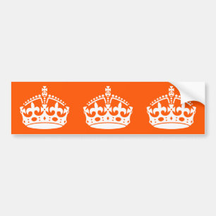 Adesivo Para Carro MANTER CALM CROWN em Orange Personalizar
