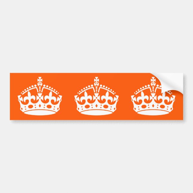Adesivo Para Carro MANTER CALM CROWN em Orange Personalizar (Frente)