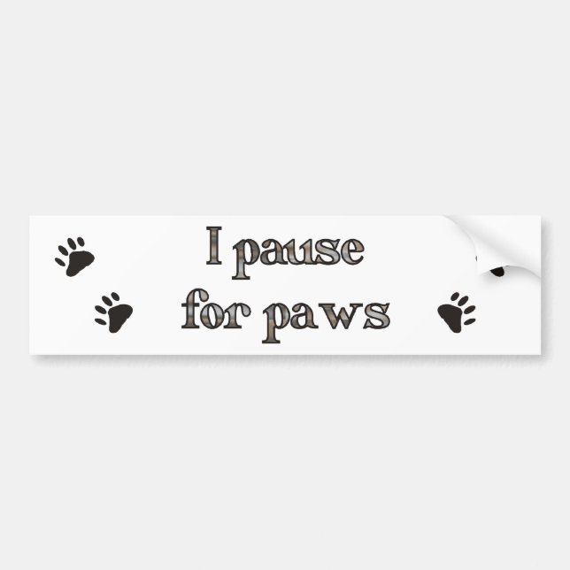 Adesivo Para Carro Manto para patas j pause for paws (Frente)
