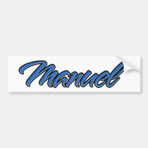 Adesivo Para Carro Manuel Name blue Aufkleber Sticker Autoaufkleber