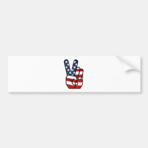 Adesivo Para Carro Mão da paz da bandeira americana
