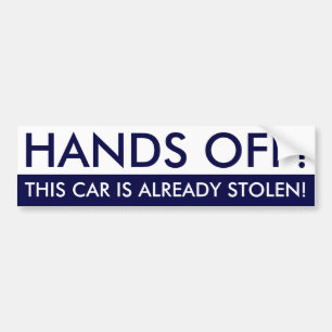 Adesivo Para Carro Mãos Fora Este Carro Já Foi Roubado