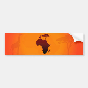 Adesivo Para Carro Mapa africano do safari - autocolante no vidro