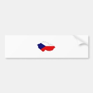Adesivo Para Carro Mapa checo da bandeira sem redução