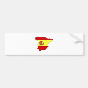 Adesivo Para Carro Mapa da bandeira da espanha sem redução
