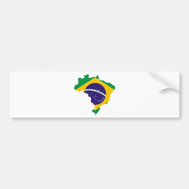 Adesivo Para Carro Mapa da bandeira de Brasil (Frente)