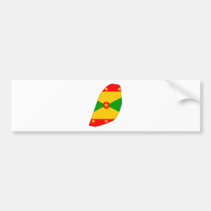 Adesivo Para Carro Mapa da bandeira de Greneda sem redução