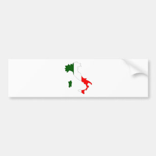 Adesivo Para Carro Mapa da bandeira de Italia sem redução