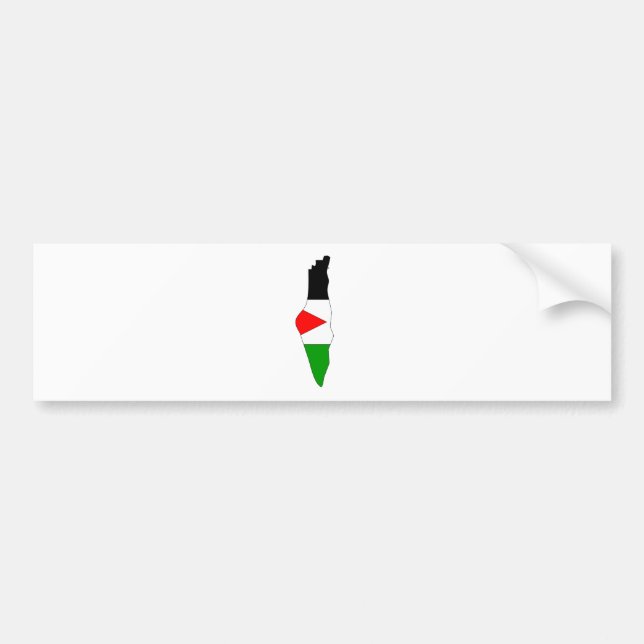 Adesivo Para Carro Mapa da bandeira de Palestina sem redução (Frente)