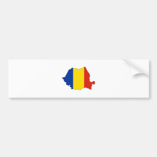 Adesivo Para Carro Mapa da bandeira de Romania sem redução