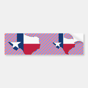 Adesivo Para Carro Mapa da bandeira de Texas