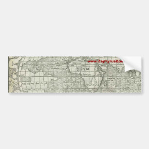 Adesivo Para Carro Mapa do mundo antigo - médio 1500's - Sebastian