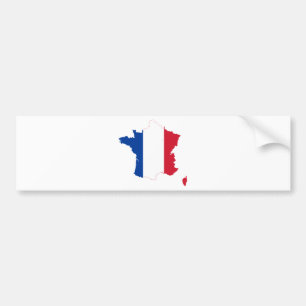 Adesivo Para Carro Mapa franco da bandeira de France