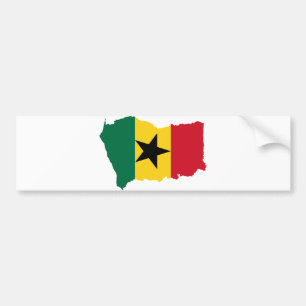Adesivo Para Carro Mapa GH da bandeira de Ghana