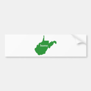 Adesivo Para Carro Mapa home do estado da silhueta de West Virginia