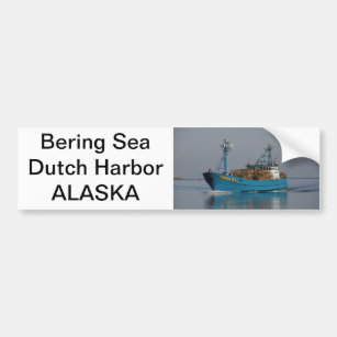 Adesivo Para Carro Mar de Bering, barco do caranguejo no porto