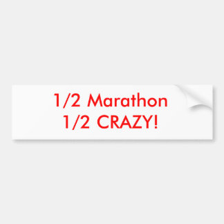 Adesivo Para Carro Maratona 1/2 de 1/2 louco!