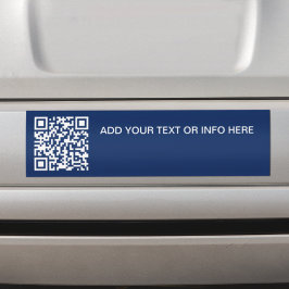 Adesivo Para Carro Marca Código QR Marinho Texto Azul Empresa