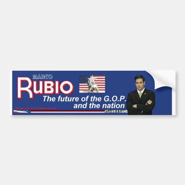 Adesivo Para Carro Marco Rubio, o futuro do G.O.P. (Frente)