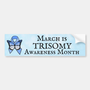 Adesivo Para Carro Março Trisomy Awarness Mês