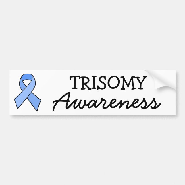 Adesivo Para Carro Março Trisomy Awarness Mês (Frente)