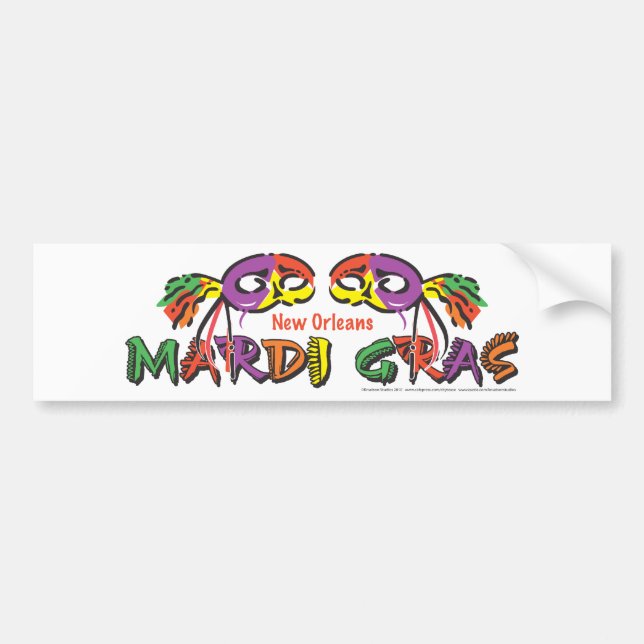 Adesivo Para Carro Mardi Gras (Frente)