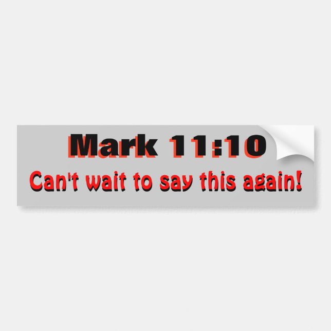 Adesivo Para Carro Mark 10:11 Repita (Frente)