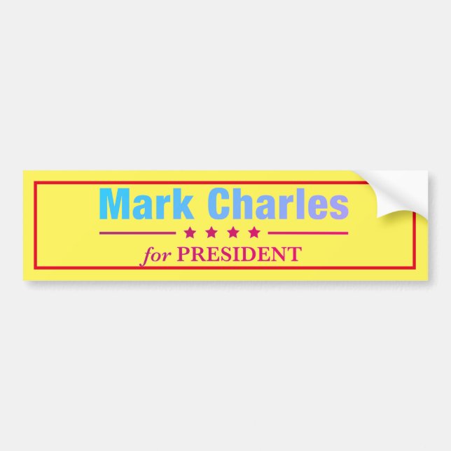 Adesivo Para Carro Mark Charles para Presidente (Frente)