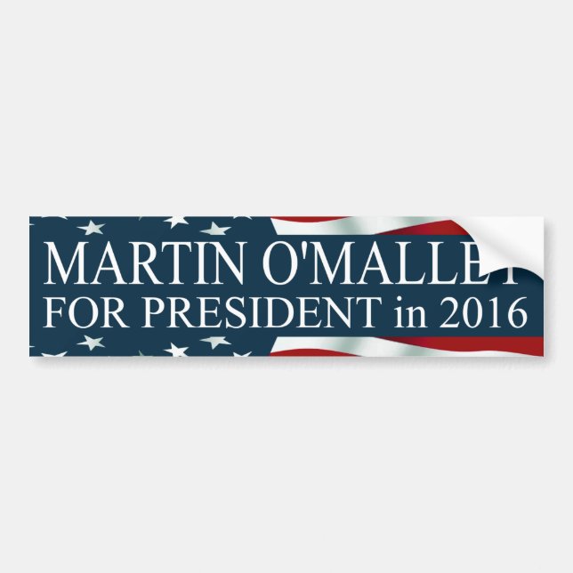 Adesivo Para Carro Martin O'Malley para o Presidente 2016 (Frente)