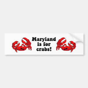 Adesivo Para Carro Maryland é para caranguejos