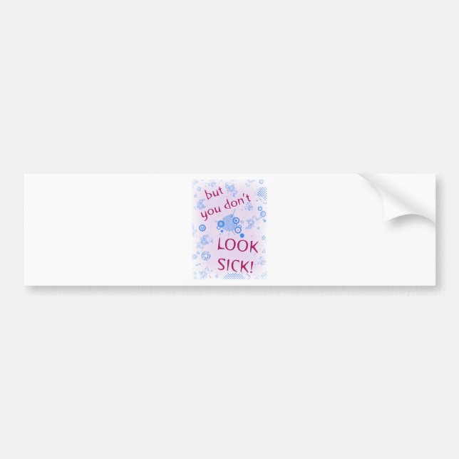 Adesivo Para Carro Mas você não olha doente! Inabilidade invisível (Frente)