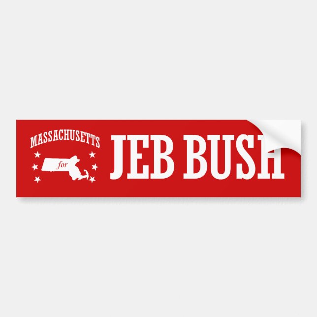 ADESIVO PARA CARRO MASSACHUSETTS PARA JEB BUSH (Frente)