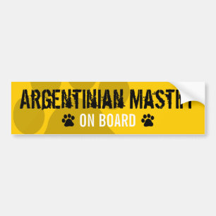 Adesivo Para Carro Mastiff argentino a bordo