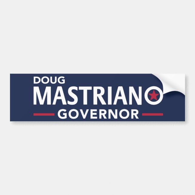 Adesivo Para Carro Mastriano for Governor Bumper Sticker - Blue (Frente)