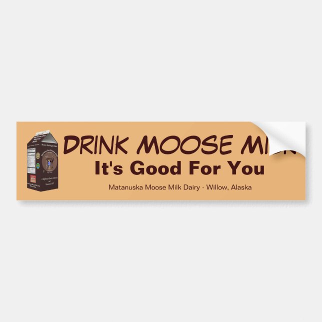 Adesivo Para Carro Matanuska Moose Milk (Frente)