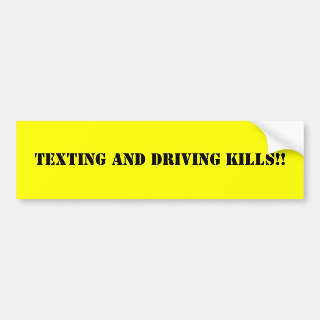 ADESIVO PARA CARRO MATARES DE TEXTING E DE CONDUÇÃO!! (Frente)