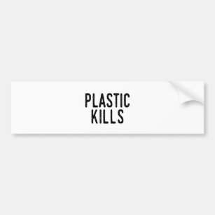 Adesivo Para Carro Matares plásticos: Pare economias da poluição o